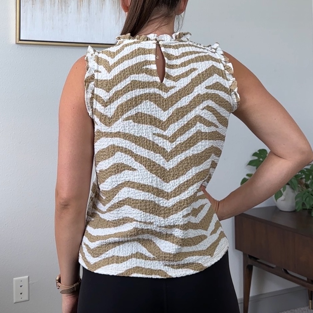 LOFT Zebra Print Shell Blouse - Picture 10 of 10